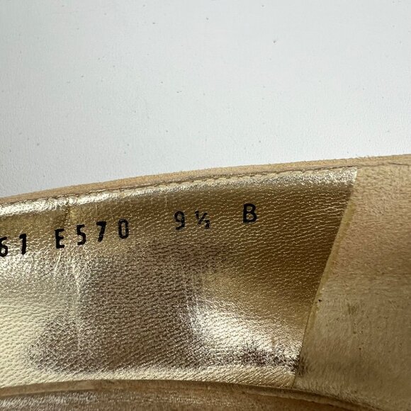 Salvatore Ferragamo Womens Tan Snake Embossed Leather Pumps Suede Bow size 9.5 - Picture 16 of 16